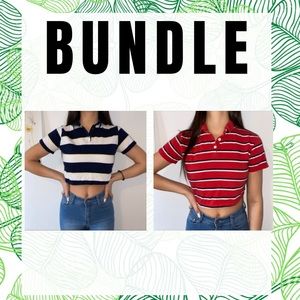 BUNDLE! 2 cropped polos